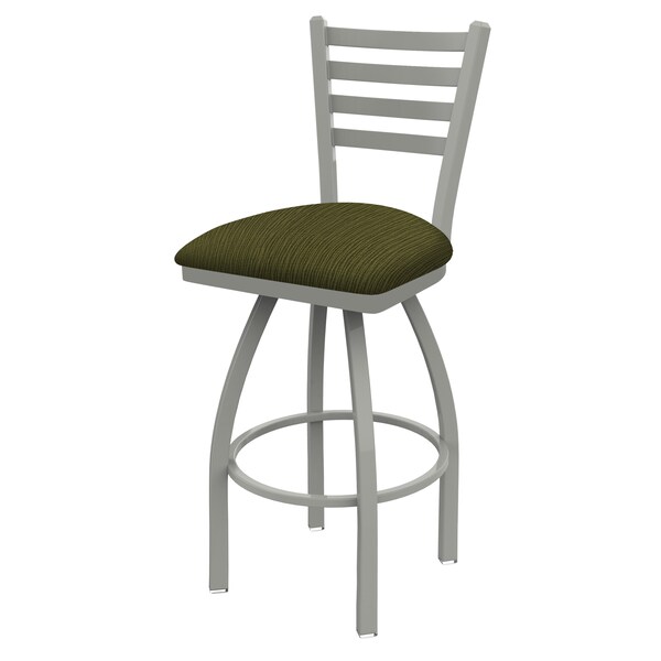 25" Swivel Counter Stool, Nickel Finish, Graph Parrot Seat